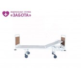 Кровать медицинская общебольничная с головным подъемом со съемной колесной парой КМОсп-02